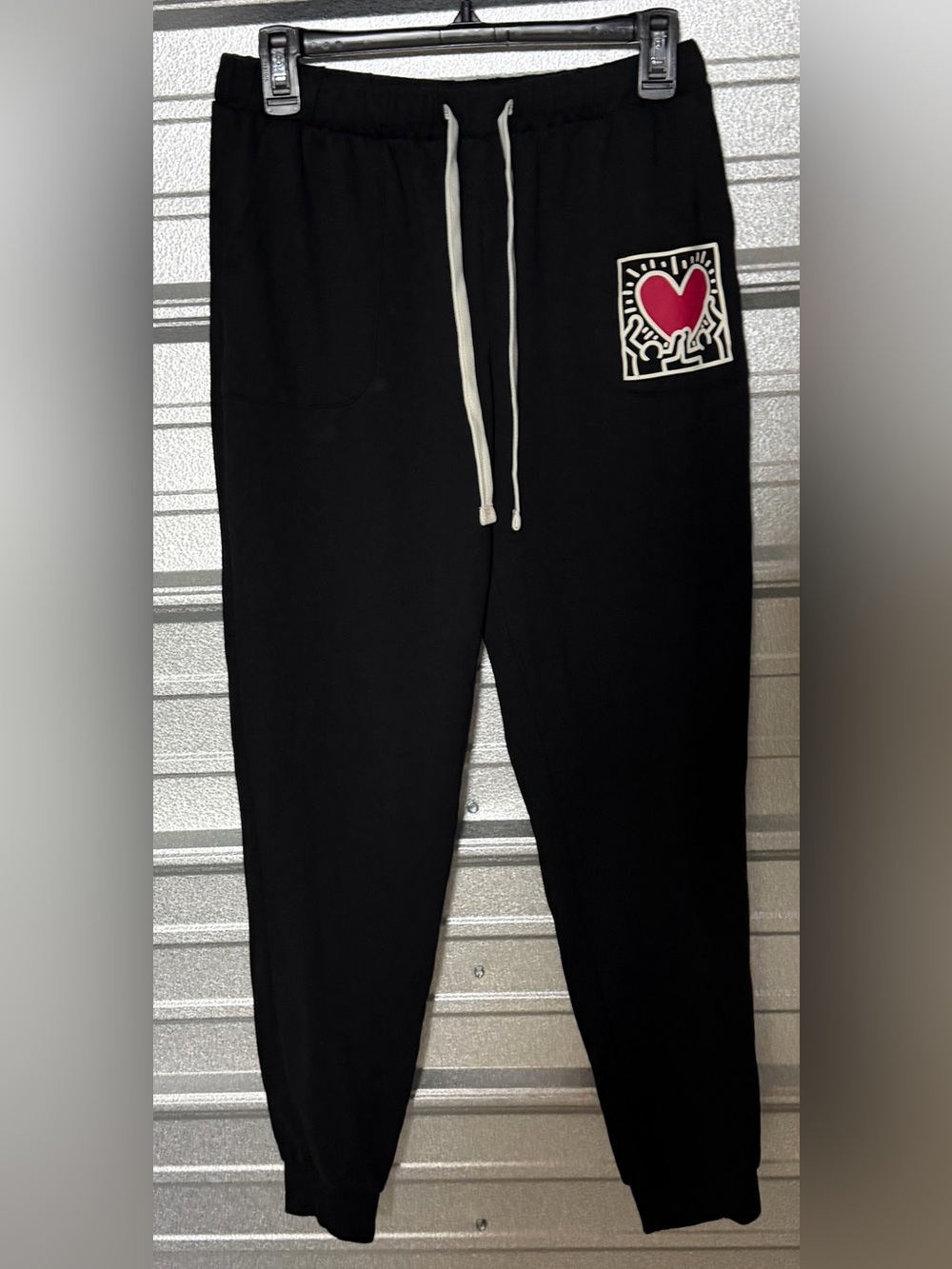 Kieth Haring black sweatpants Xs